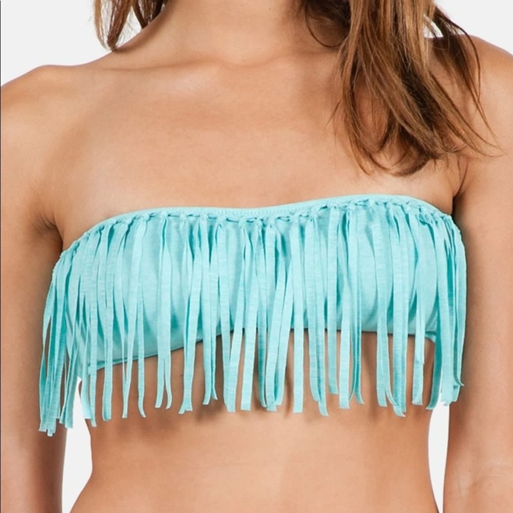 🌹HOST PICK🌹NWT Volcom Smoke Signals Bandeau Bikini Top
